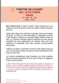 BEN l'oncle soul 12/10/2017