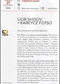 Lior  SHOOV et Kareyce FOTSO 27/11/2015